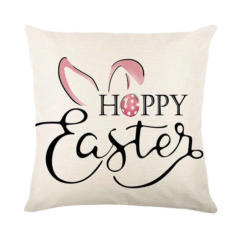 Easter Rabbit Pillow Cover Living Room Bedroom Sofa Cushion Cover Soft and Comfortable Home Decoration