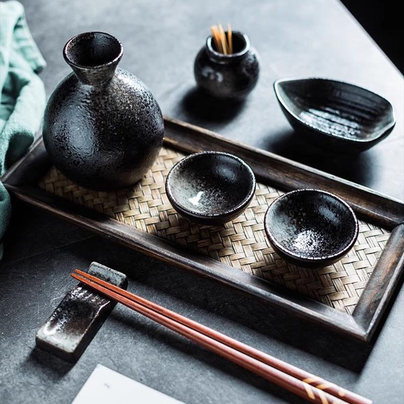 Restaurant Secret Skae Cup Set Alcohol Gift Japanese Small Sake Bottle Utensils Tequila Hip Flask Decantador Vino Drinkware