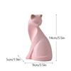 Modern Animal Figurine Resin Cat Model Home Decor Pink Cat Sculpture  Coffee Shop
