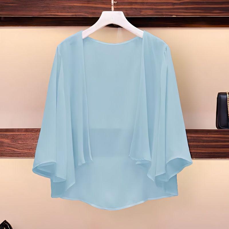 Chiffon Cardigan Sunscreen Clothing Foreign Style Soft Yarn Shawl Summer Small Outer Wear Thin Small Coat