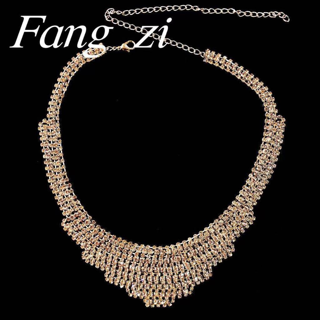 Retro European & American Gem Choker Necklace for Weddings & Banquets