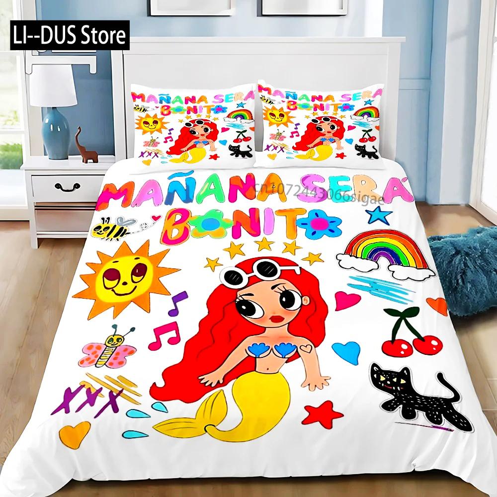 Schönes Karol G Manana Bettbezug Kissenbezug Bettwäsche Set Erwachsener JungeMädchen Schlafzimmer Dekoration Kinder Geschenk Einzel Doppel Große Größe