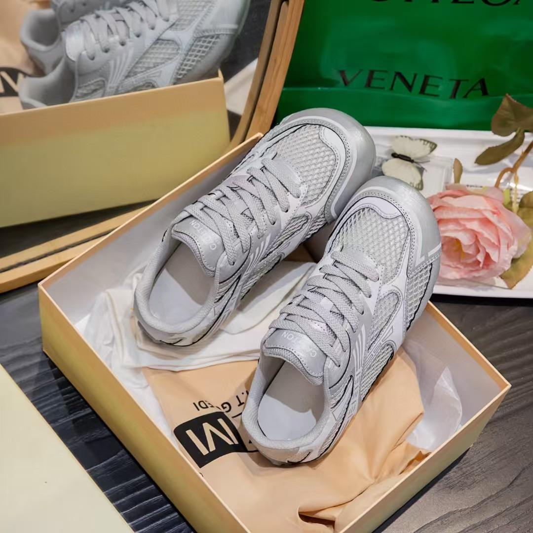 

Platform women s summer new single-net breathable sports shoes versatile fashion casual shoes 40 срібний