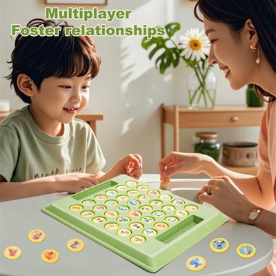 Kids Memory Reversi Chess Game 2 Players Cartoon Animal Flipping Chess Matching Game Focus Training Toddlers Educational Memory Challenge Toy