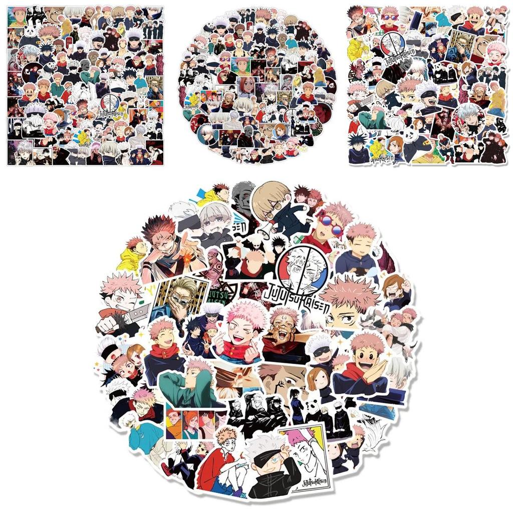 100pcs Vibrant Anime Jujutsu Kaisen Stickers Perfect For Laptops And Skateboards