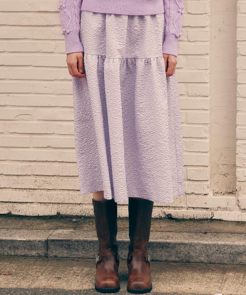 Lora Lora Tiered Long Skirt Lavender