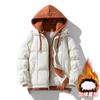 Mens Winter Hooded Puffer Jacket Oversized Thick Cotton Coat Casual Warm Outerwear Teens Adults