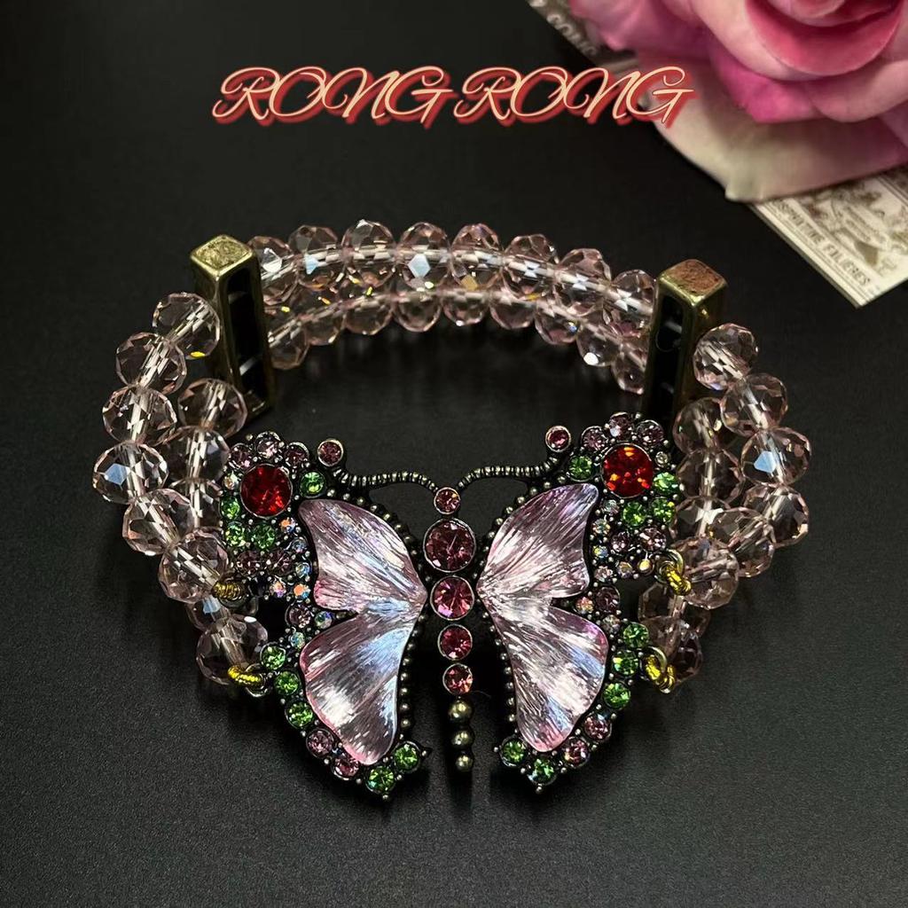 Vintage Colorful Butterfly Necklace Light Luxury Sweet Fairy Like Floating Cute Meeting Standard Of Versatile Brooch