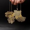 Retro Metal Bookmarks Hollow Ginkgo Biloba Maple Leaf Lotus Vein Book Marks Gifts Chinese Style Stationery