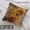 Customize 1 personalized single-sided printed 45x45cm ultra soft short plush pillowcase, designed for sofa bed and living room w