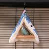 Winter Bird Swing and Nest Parrot Stand Climbing Toy All-Season Cozy Hanging Hut Cockatiel Perch Cage