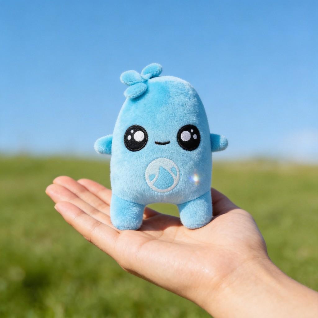 Fortnite Water Sprite Plush Toy With Short Pile Fabric For Kids And Collectors