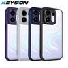 KEYSION Transparent Phone Case for OPPO Reno16 Pro 5G Soft Silicone+PC HD Clear Shockproof Phone Back Cover for OPPO Reno16 F 5G