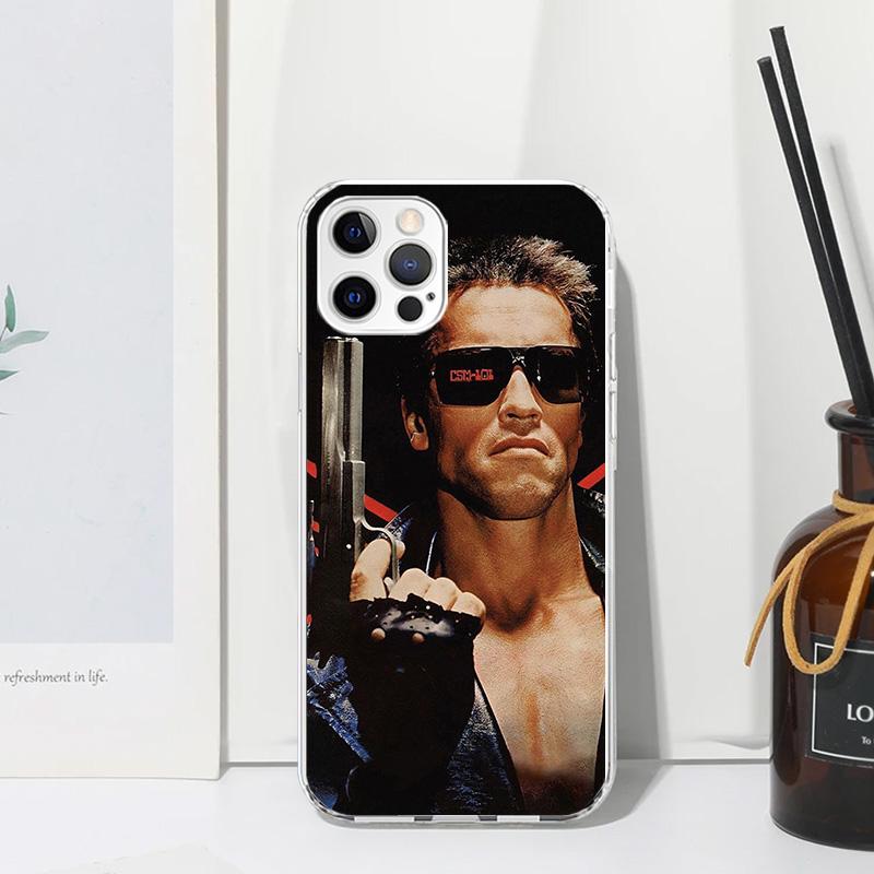 Arnold Schwarzenegger Terminator Phone Case For Iphone 17 Air 16 15 Plus 16E 14 Pro Max 13 Mini 12 11 7 8 SE Fundas Soft Back Co