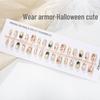 Nail Art Gilded Cat's Eye Blush Tips - 30-Piece Set, Handmade & Ready-to-Wear In XS/S/M