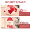 Reusable Snowman Candy Bags Christmas Drawstring Gift Pouches Fabric Storage for Holiday Treats Small Present Wrapping