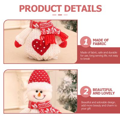 Wiederverwendbare Schneemann-Süßigkeitentaschen Weihnachten Kordelzug Geschenkbeutel Stoffaufbewahrung für Feiertagsleckereien Kleine Geschenkverpackung