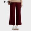 PORTS Women's Lava Red Straight Wide-Leg Trousers