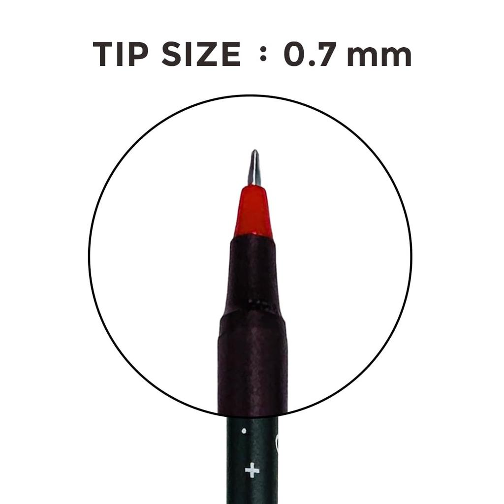 Pentonic Cipher 0.7mm Red Ink Ball Pen Smooth Writing for Office School Home Use Low Viscosity Ink Pack of 1 X 10pcs