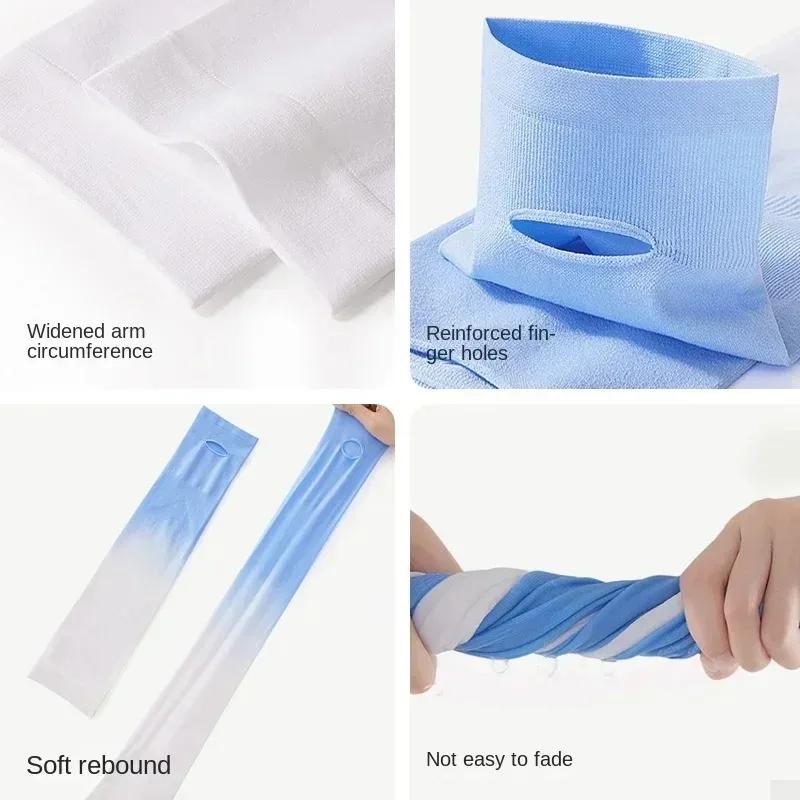 1-10Pairs Sun Protection Arm Sleeves UV Cooling Compression Cover for Men Women Cycling Running Outdoor Sports with Thumb Hole