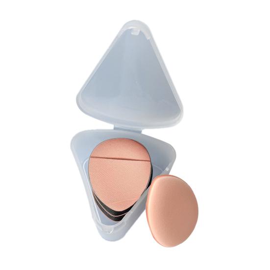 Sopro de dedo de alta elasticidade, berços de dedo, formato de ponta dos dedos, chinelos pequenos, acessório corretivo, base de maquiagem de poliuretano, esponja