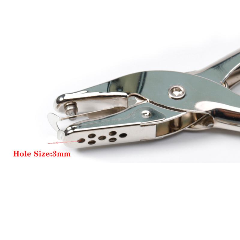 

1Pcs Metal Single Hole Puncher Hand Paper Punch For Scrapbooking Border School Office Jewelry Earring Necklace Card Hole Tool