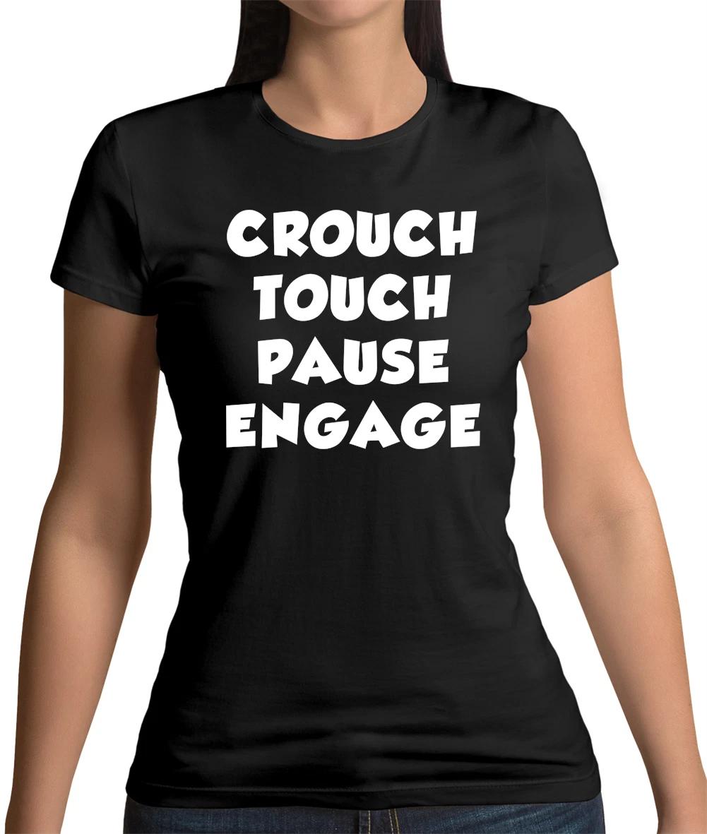Crouch Touch Pause Engage Womens T-Shirt - Rugby League - Union - Sports XS