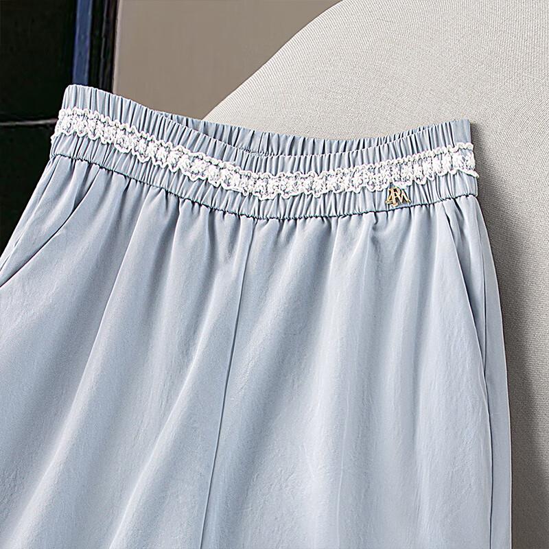 Women's Elastic Waist Loose Wide-Leg Casual Pants