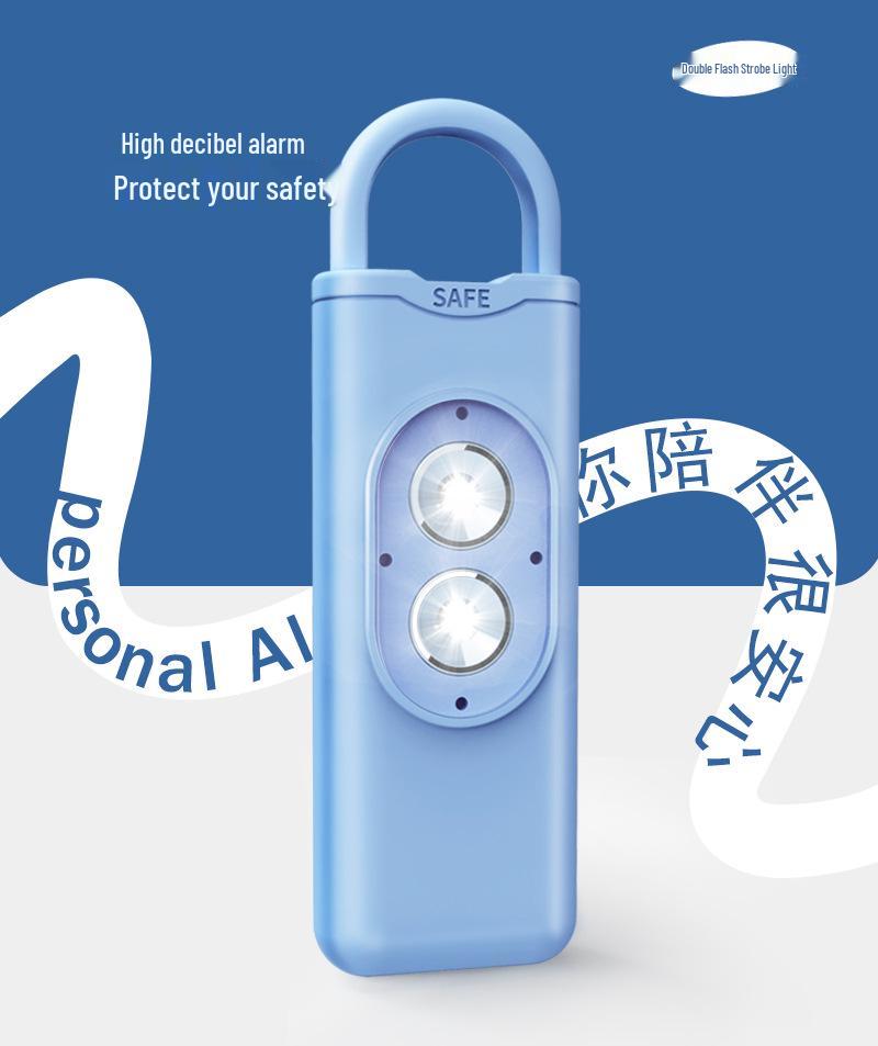 Women's Self-Defense Alarm: Loud Anti-Wolf Device with Strobe Lights for Personal Safety