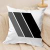 Black And White Gray Geometric Cushion Cover Pillowcase Ultra Soft Skin Friendly Fabric Cloud Like Comfort  Concealed Zipper