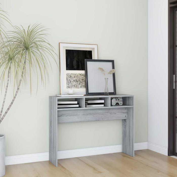 VidaXL Table console Sonoma gris 105x30x80 cm Bois d'ingénierie 815940
