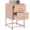 Nightstand Pink 36 x 39 x 60.5 cm Steel