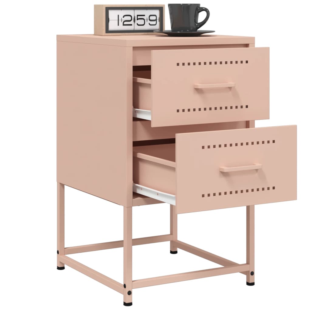 Nightstand Pink 36 x 39 x 60.5 cm Steel
