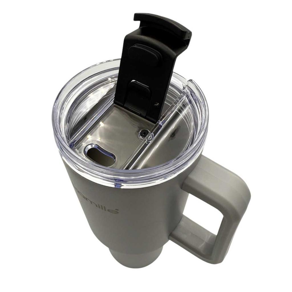 STAHL THERMOSKANNE 1200ml MIT GRIFF UND STROHHALM KM-2173