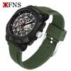 Oufanni Men's Waterproof Luminous Skeleton Quartz Wristwatch with Calendar