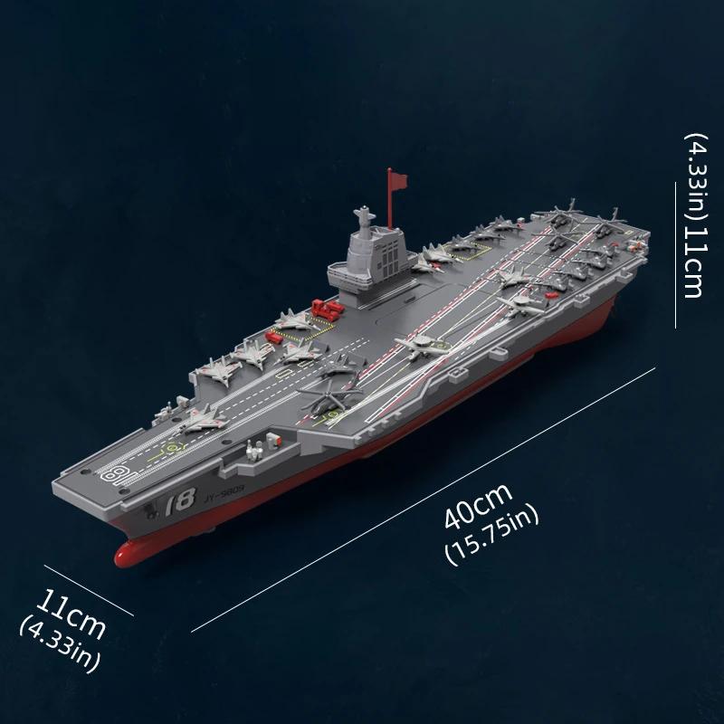 Non-Toxic S19 High-Speed Electric Remote Control Ship 2.4G Rc Aircraft Carrier Diy Assembly Warship Model Children'S Toys For Kids Gifts
