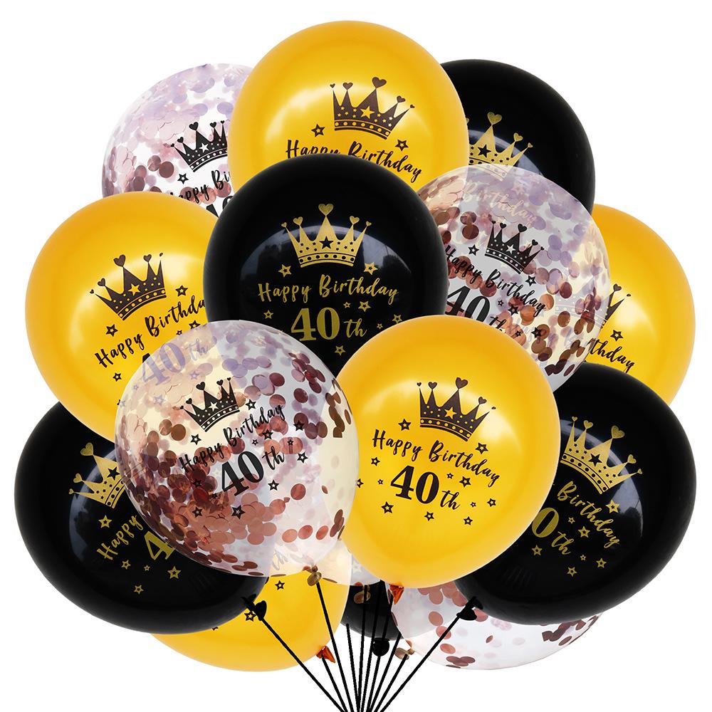 16-60 Year Old Birthday Balloon Confetti Set