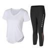 Women's Quick-Dry Yoga Set: Hollow Out Top with Short Sleeves and Tight Pants - 3-Piece Summer Fitness Outfit