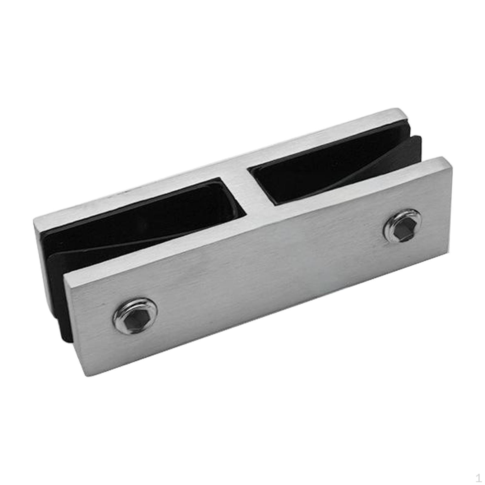 

Стеклянный зажим Полка Кронштейн Нержавеющая сталь Настенный для Прихожей Спальни 180 degrees серебряный