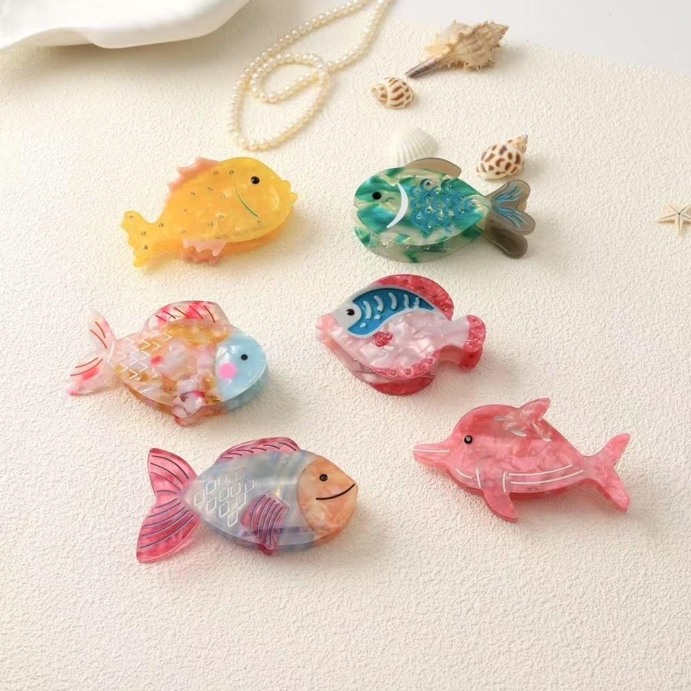 Dolphin Shark Clip Shark Acetic Acid Hair Claw Cute Fish Hair Claw  Travel