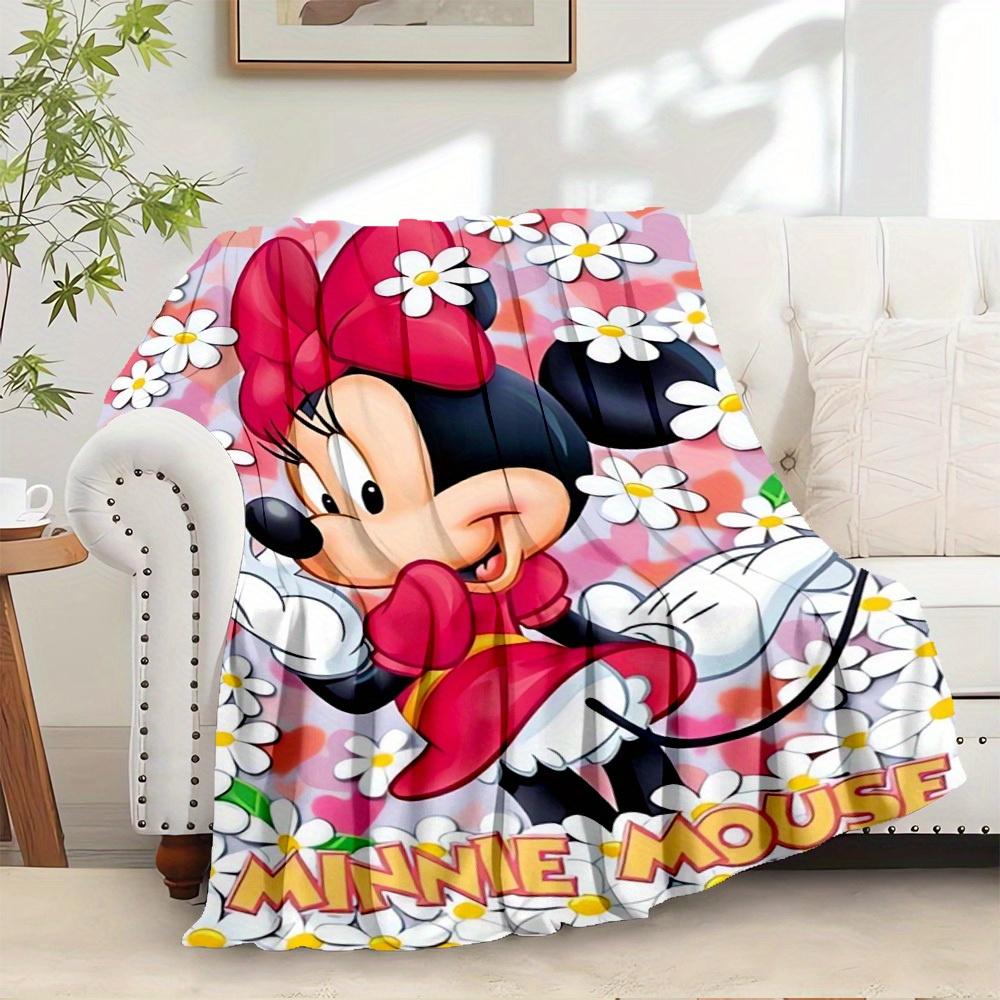 

1 PC Throw Blanket - Minnie Mouse Bedding Coverlet, Sofa Blanket, Gift for, Home Decor, Valentine s Day Present, Cute Cartoon Design, Soft W 130x150cm