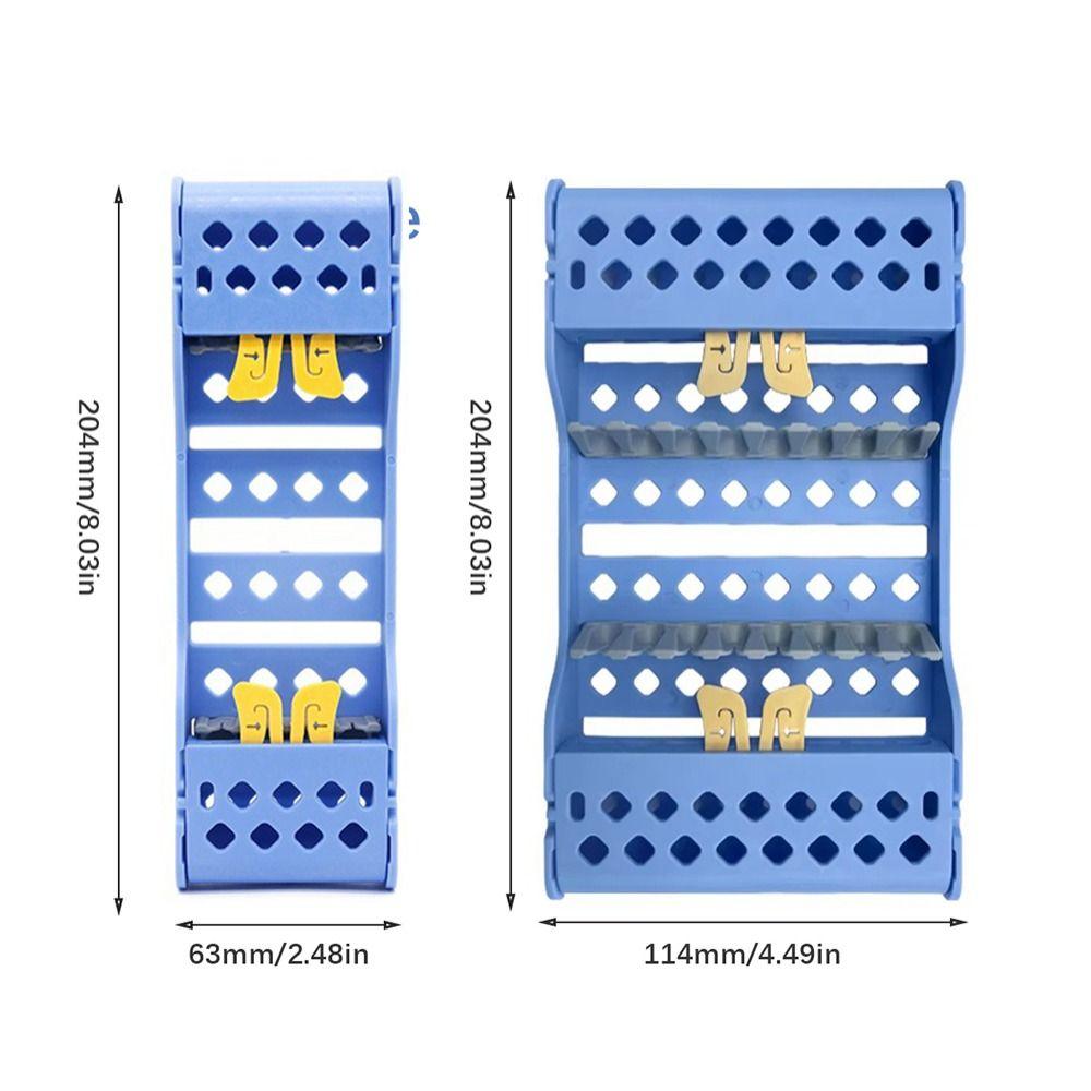 Multicolor Dental Disinfection Rack Plastic Dental Burs Holder Sterilization Tray Rack Laboratory