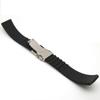 2Pcs Breathable Silicone Watch Belt 22Mm Waterproof Replacement Strap Foldable Design Eco Friendly Material Stainless Steel
