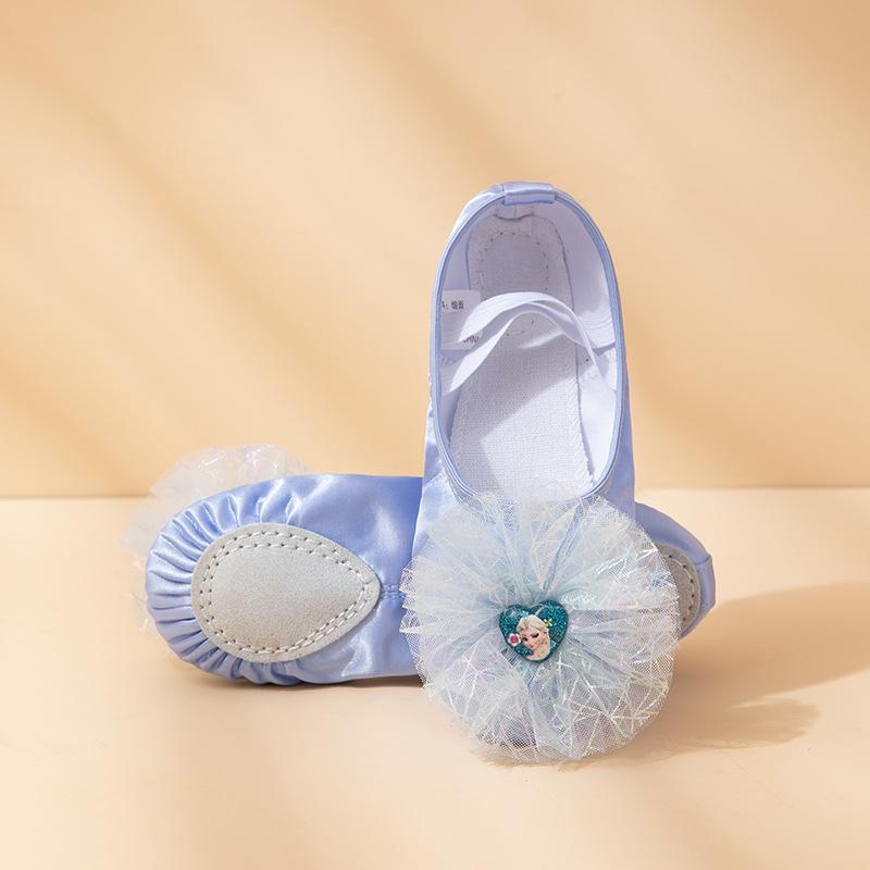 Elsa Rosa Katzenpfoten-Ballettschuhe für Mädchen - Weiche Sohle, Schnürsenkelfreie Tanzschuhe