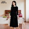 Xiangying French Hepburn Style Velvet Dress