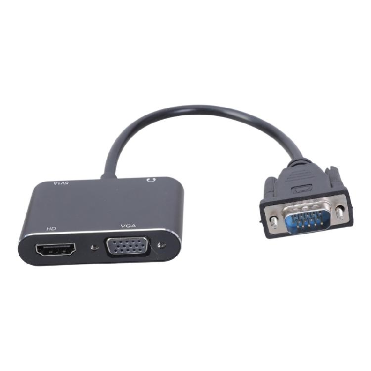 

VGA Input to VGA Output Converters with Sound Support 1080P VGA Splitter for Presentations 1