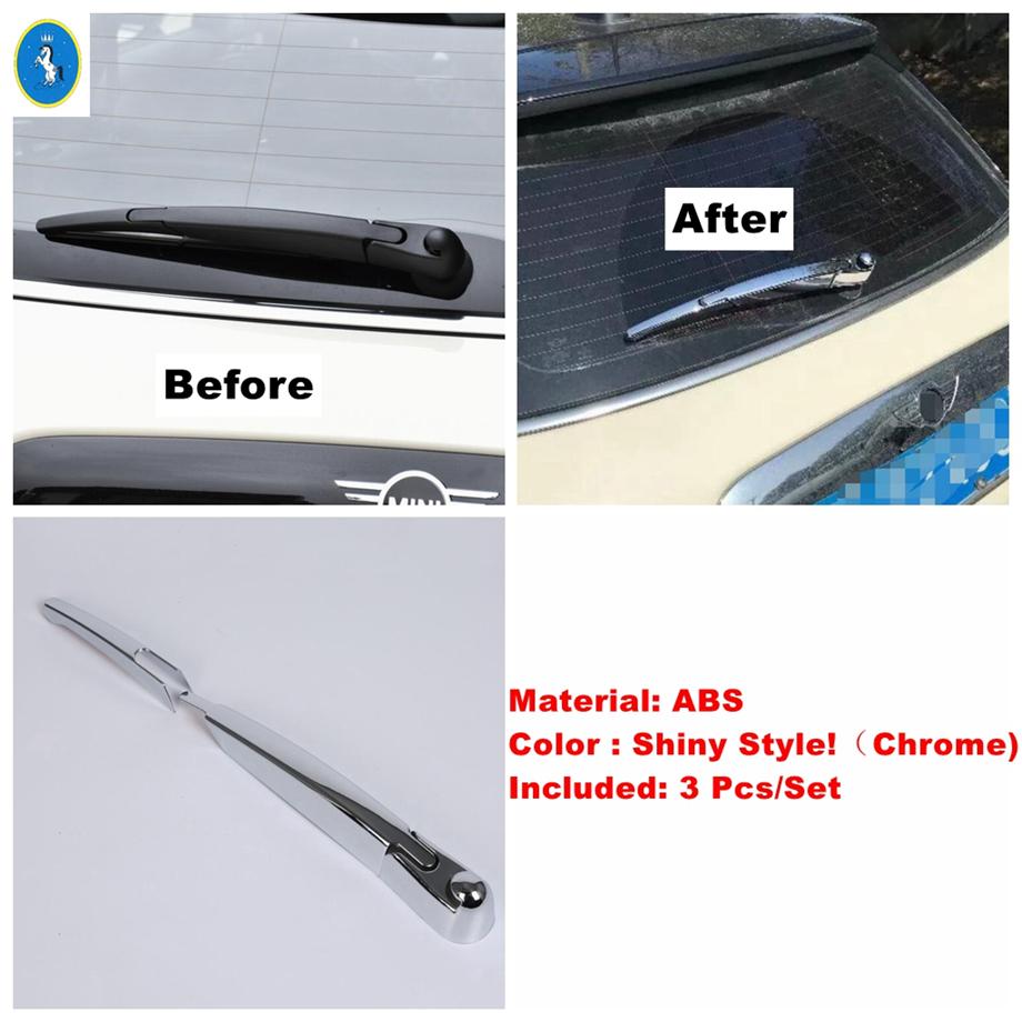 Chrome / Carbon Fiber Look Rearview Mirror / Rear Window Wiper / Door Bowl Cover Trim For Mini Cooper S F55 F56 F57 2014 -