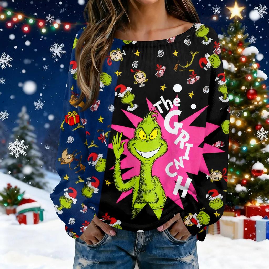 Christmas Sweatshirts For Women Knit Sweater Cute Shirt Fall Crewneck Pullover Tops