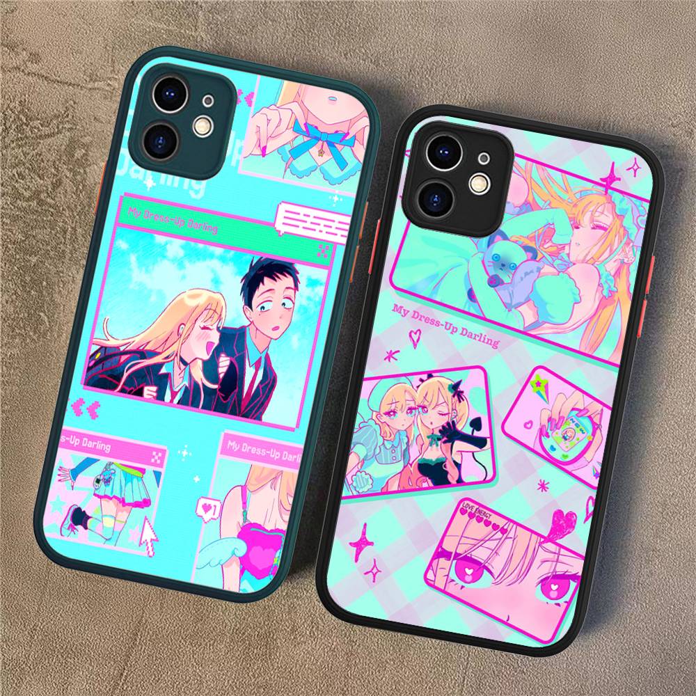 Anime My Dress-Up Darling Phone Case For iPhone 11 12 13 14 15 16 Pro Plus X XS MAX Matte Bumper Shockproof Cover