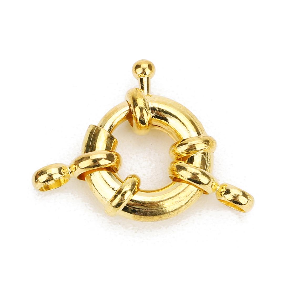 

10pcs/lot Copper Round Spring Clasps Gold Color Clasp Hooks For Bracelet Clavicle Necklace Connector DIY Jewelry Making Supplies 9mm золотий